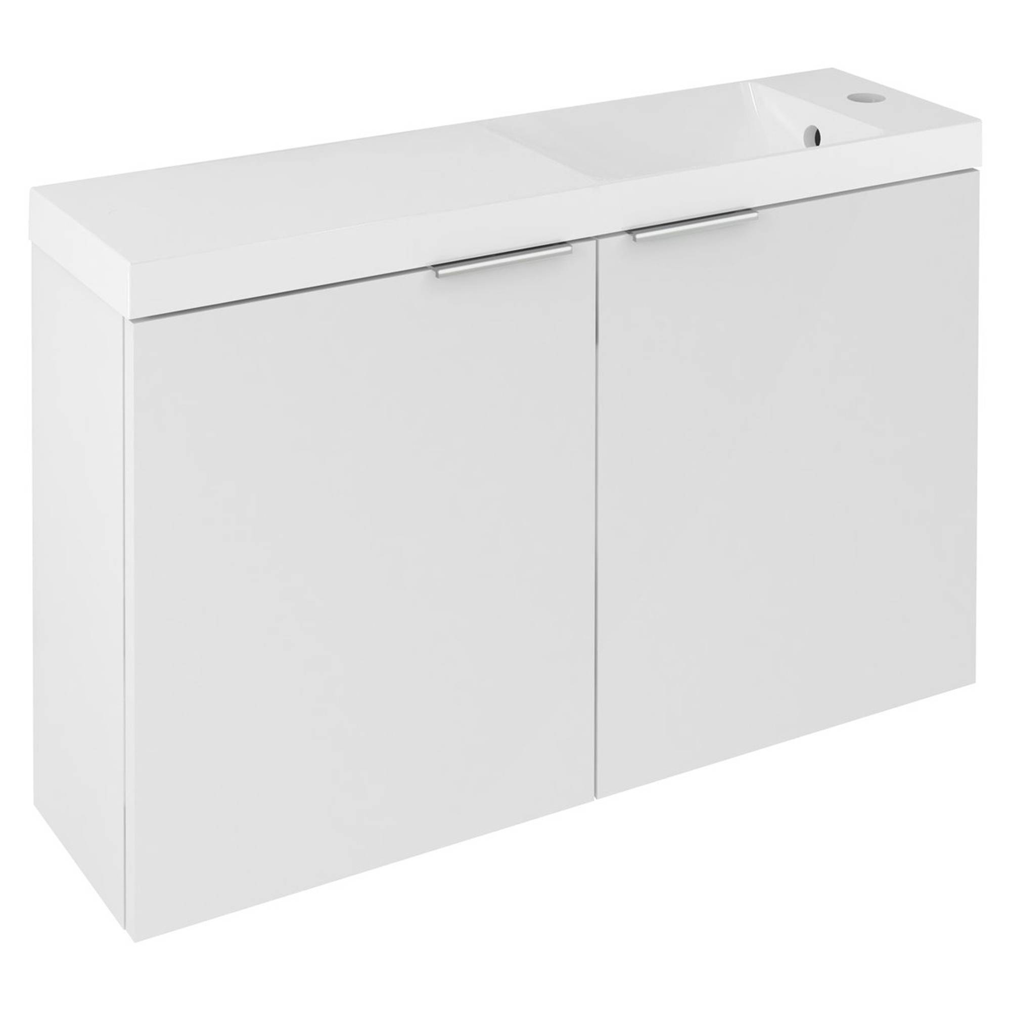 Badrumskommod Lunelle Vit 80 cm med Handfat Vit
