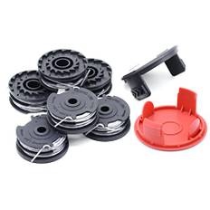 SWNKDG 6 stycken trådspolar för Bosch Trimmer grästrimmer F016800351 (längd: 6 m, Ø1,60 mm med spolskydd) ART 24, 27, 30 och ART 30-36 LI