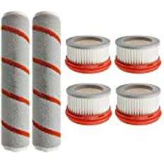 Wessper Dammsugare tillbehör Rullborste Filter Passform för Xiaomi Dreame V8 V9 V10 Hushålls trådlösa handhållna dammsugare Parts Tillbehör Kit, 6PCS