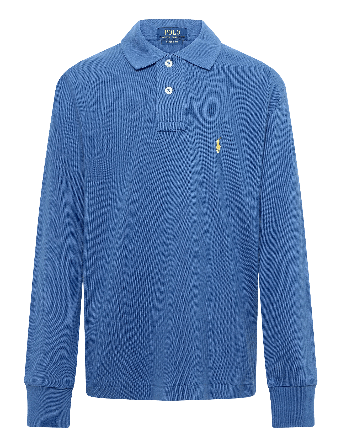 Ralph Lauren Kids Cotton Mesh Long-Sleeve Polo - Blue - 163-174