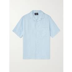 Portuguese Flannel - Camp-Collar Linen Shirt - Men - Blue - XS