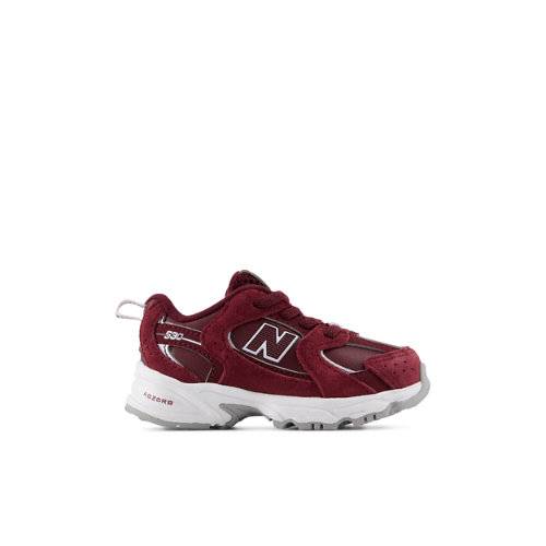New Balance Børn 530 Bungee Lace i Rød/Hvid Synthetic, Størrelse 21