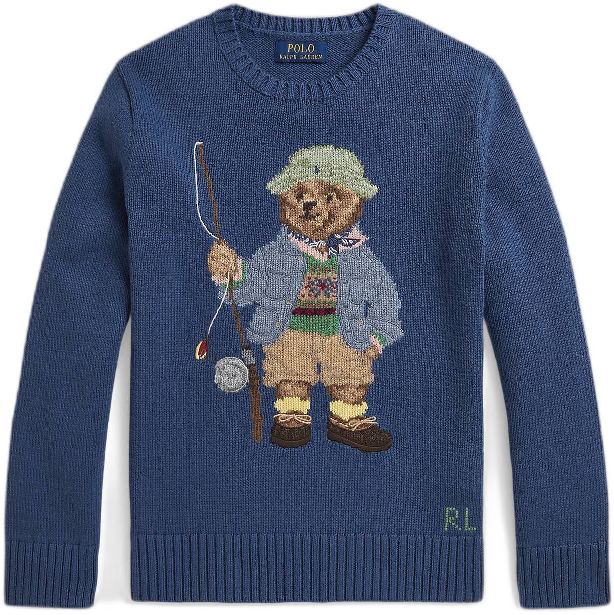Polo Ralph Lauren Bear Sweater Stl. S unisex - Sweatshirts Från Magasin - Old Royal (S)