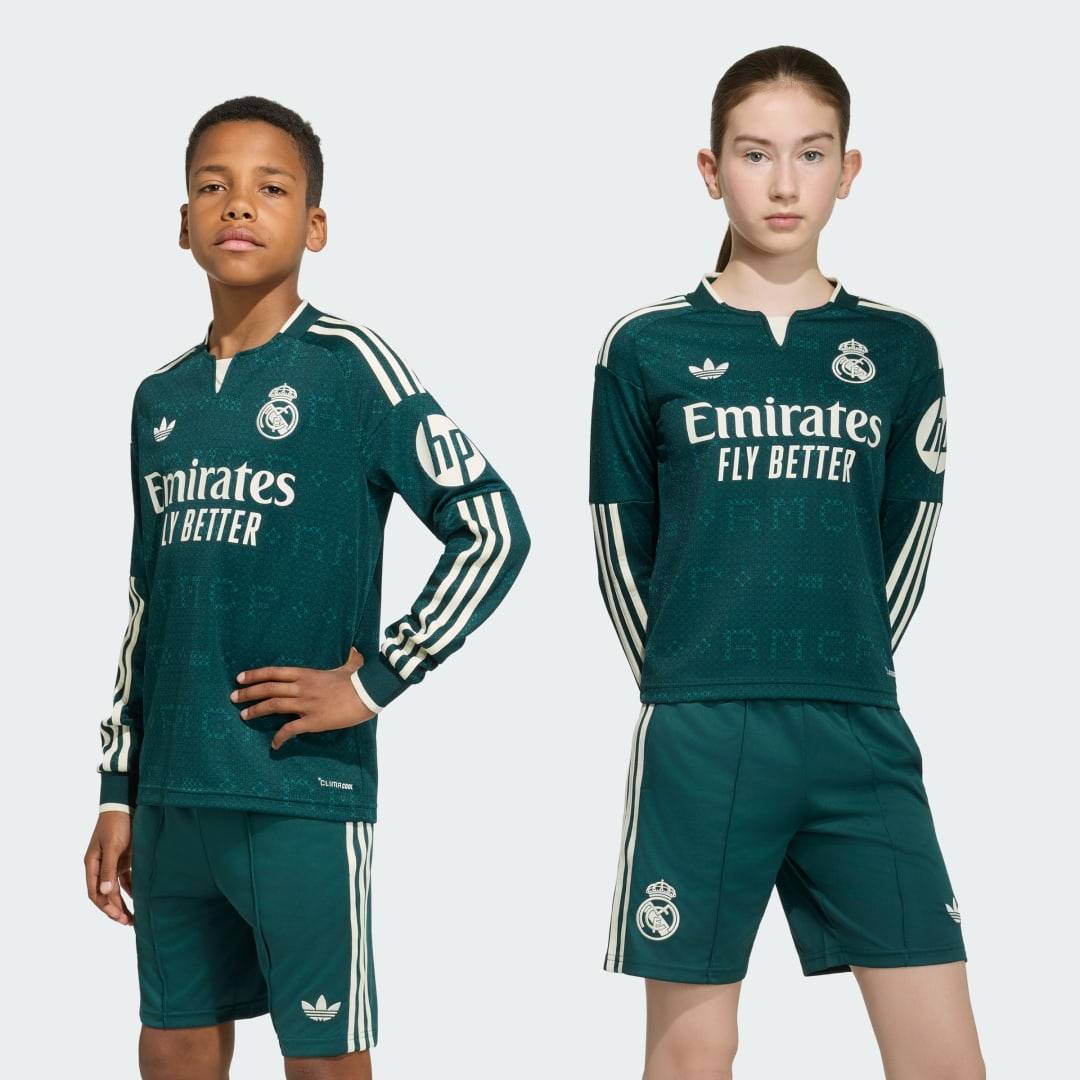 Real Madrid 26/27 langærmet udebanetrøje til børn