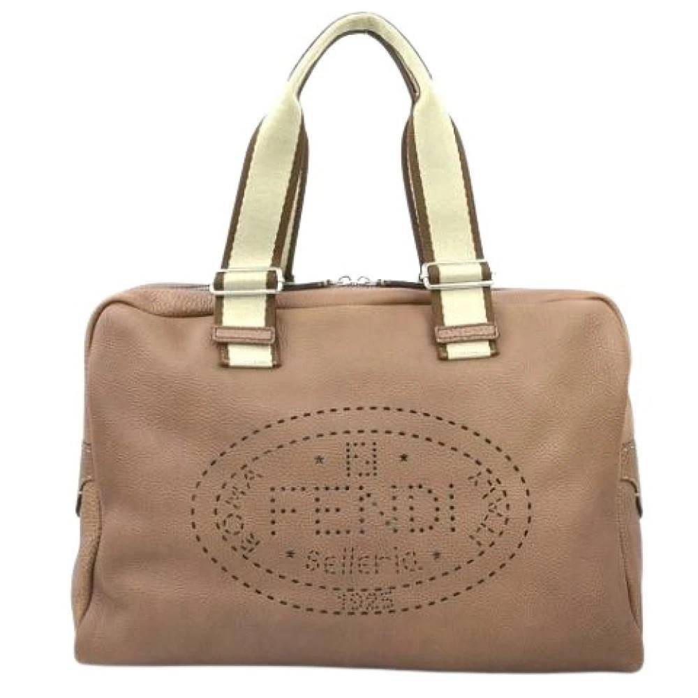 Fendi Vintage Pre-owned Vintage Canvas Håndtaske - Vintage - Dame - Brun - ONE SIZE - Tyl