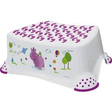 Hippo Friends Toilet Training Kids Non Slip Up Step Stool with Grips Unisex White for Safe Toddler Loo Potty Training