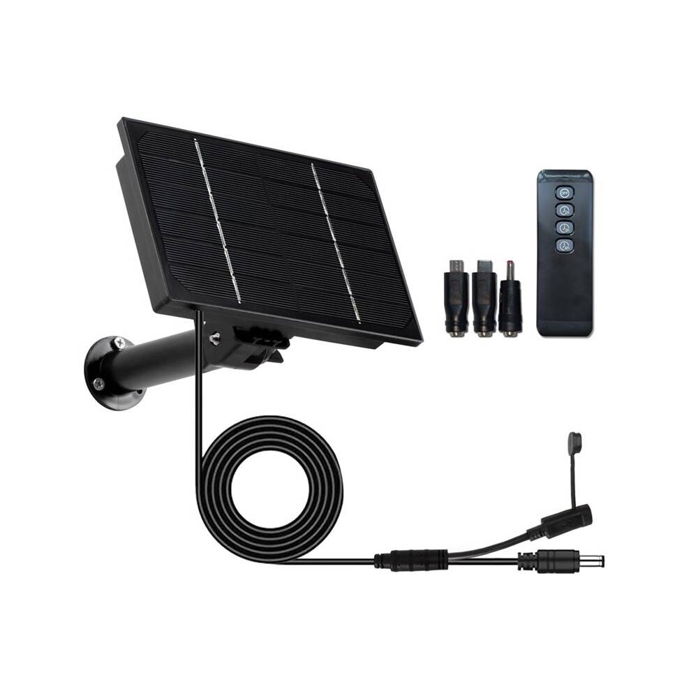 4W Solar Panel Install V3 Module 18650 Battery Micro USB & TypeC 12V Output Solar Cells with Remote Control Timer