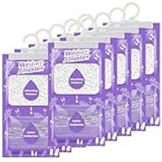 Boadw 10 x 230 g Hanging Air Dehumidifier with Fragrance Wardrobe Moisture Absorber for Basement Bedroom Laundry Room Anti-Moisture Anti-Mold Deodorizer Bag with Desiccant - Lavender