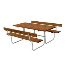 PLUS CLASSIC BORD/BÆNKESÆT M/2 RYGLÆN TEAK- 177