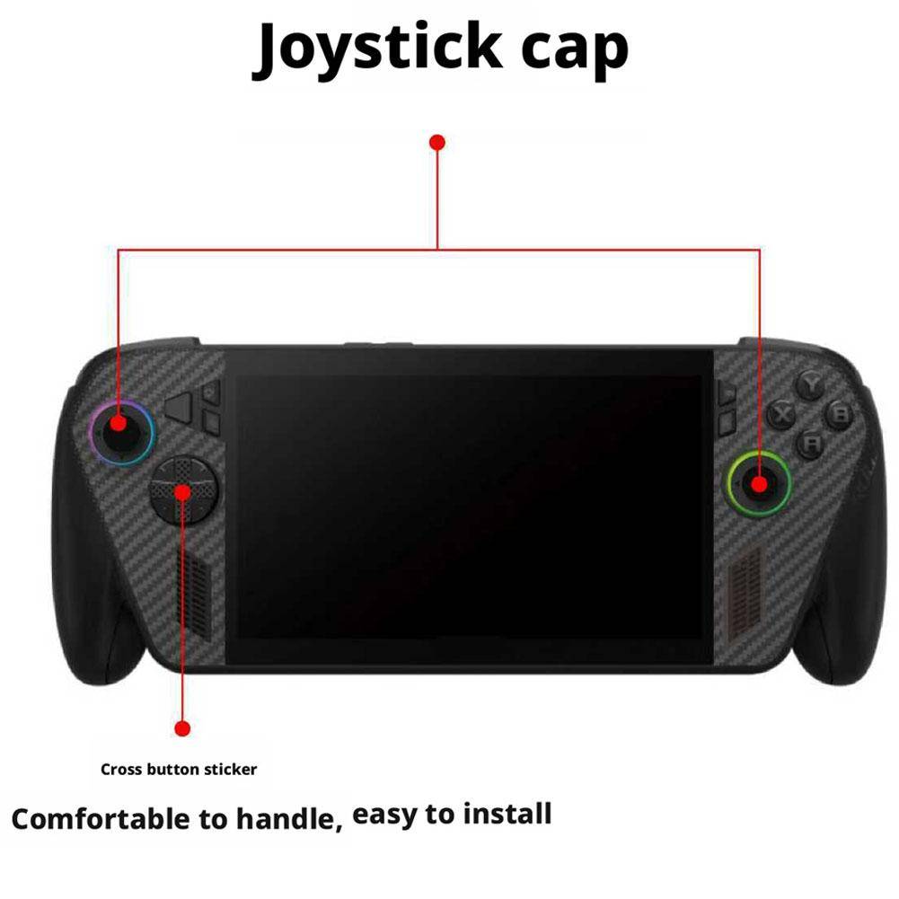 Dammpluggsskyddskit för ROG för Xbox Ally/X Panelklistermärken SilikonJoystickkåpa Förbättra Upplevelsen Spelkonsol Tillbehör F2J7 white