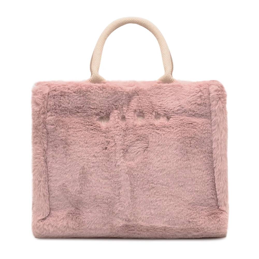 Marni Faux Fur Tote - Tasker - Dame - Lyserød - ONE SIZE - Faux Fur