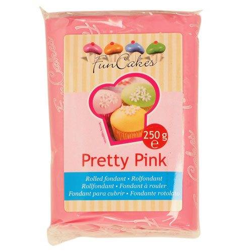 Funcakes fondant, rosa / Pretty Pink, 1 kg (4 x 250g).