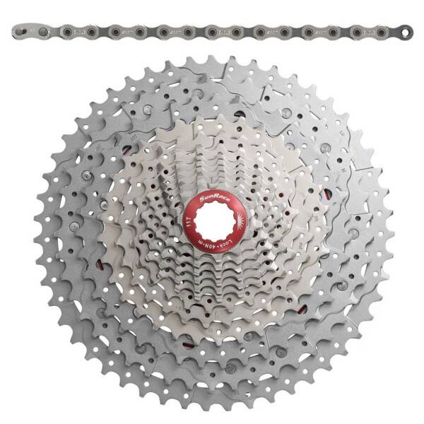 SRAM/Sunrace 12 Speed sampak Kassette 11-51T + kæde 126 Led