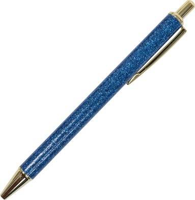 Kulspetspenna 1,0mm glitter blå