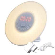 Philips Wake-up Light med solopgangssimulering - 2 naturlige alarmlyde - 10 lysindstillinger - FM-radio - Kompatibel med Philips[YDE]