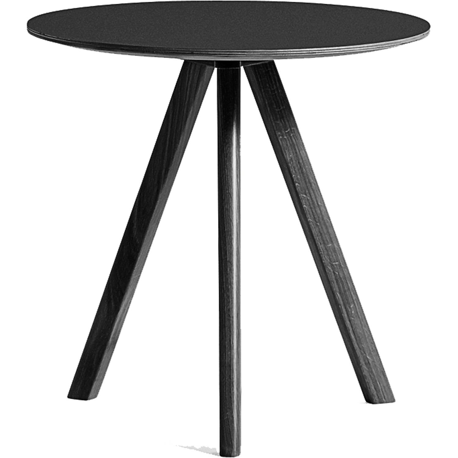 Hay Cph 20 2.0 Sidebord Ø50x49 Cm Vandbaseret Lakeret Eg / - Sofabord Linoleum Sort - AE858-A528-AR04.