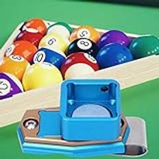 Mini Bärbar Magnetisk Biljard Chalk Case Box med Fast Klämma Pool Snooker Sporttillbehör (Blå)