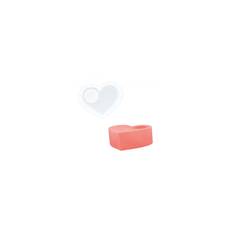 Silikoneform - Lysestage hjerte 10,8 cm x 12,8 cm x 4,7 cm 0107