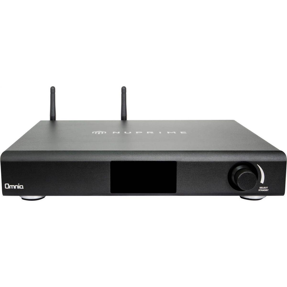 Nuprime Omnia A-200 svart - Stereo integrerad transistorförstärkare, Amazon Music, Deezer, Qobuz, Napster, Tidal, Spotify, Tunein, D