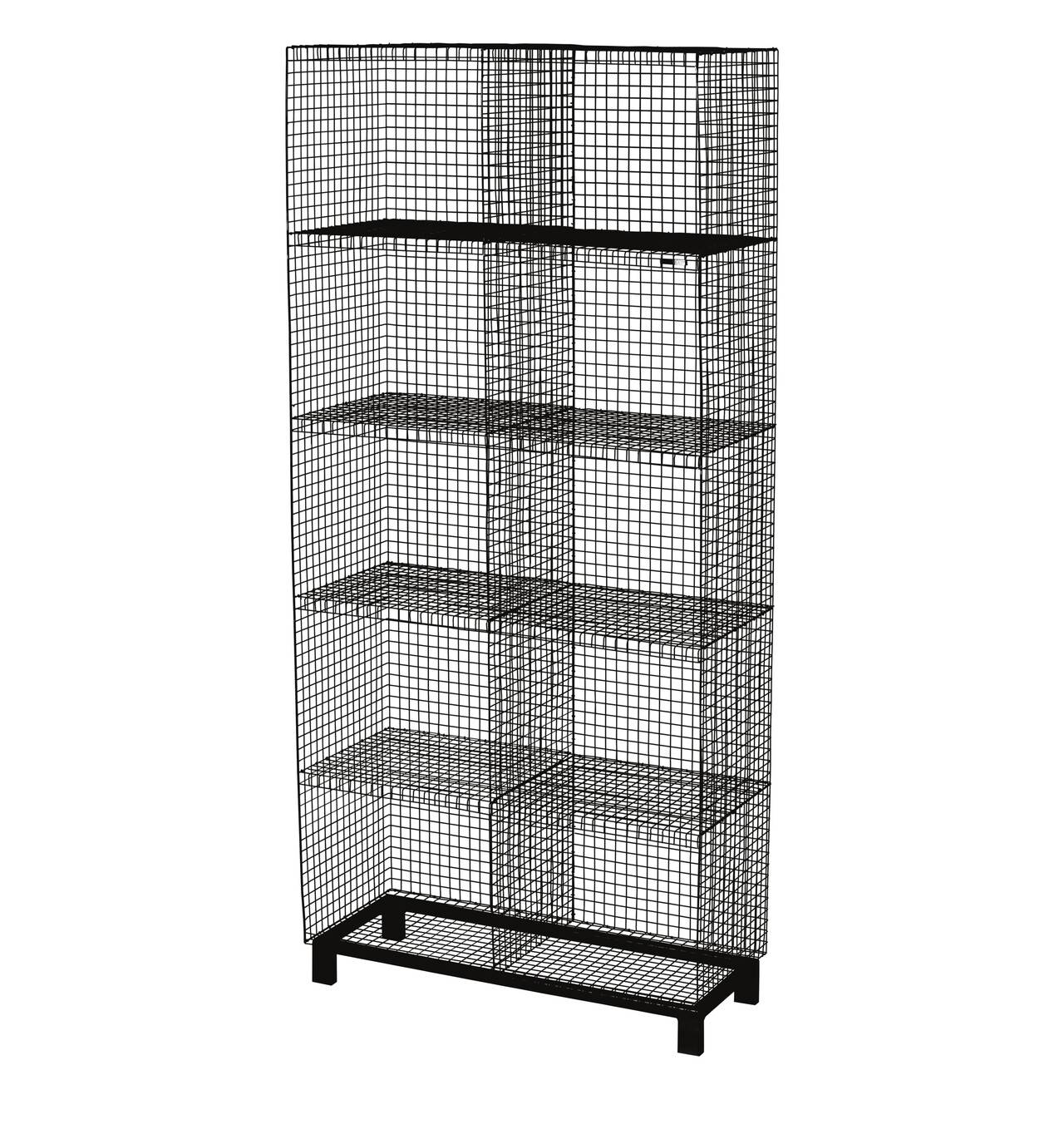Kalager Grid Cabinet med Ben - Sort