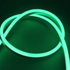Neon Flex LED strip, grøn 8x16 - 8W/meter, Vandtæt (IP67), 230V - pr. meter (restsalg)
