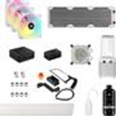 CORSAIR Hydro X Series iCUE LINK XH405i Custom Cooling Kit – Hardline Water Cooling Loop - White