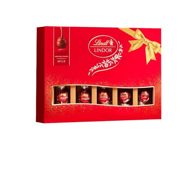 Lindt LINDOR Mjukt Hjärta Chokladpresentask orange