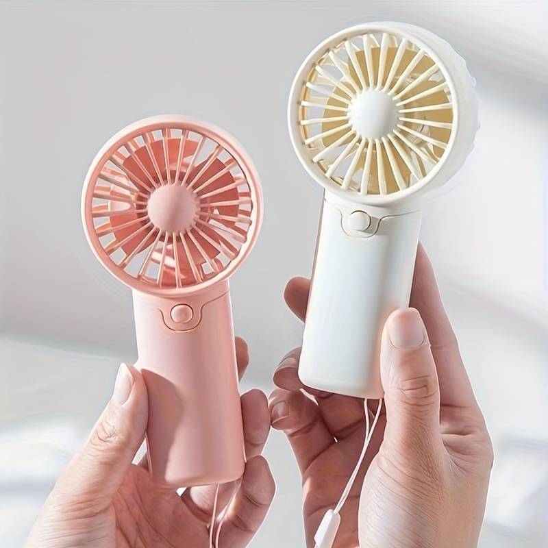 2026 Cute Mini Fan Portable Handheld Fan Lightweight Handy Fan Pocket Size Low Noise Small Electric Fan Student Gift Outdoor Fan