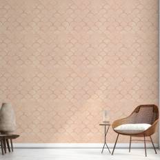 Tapet - Golden Sacle Pattern - Art deco Linjer - Hall - Wallism - Självhäftande eller limmad