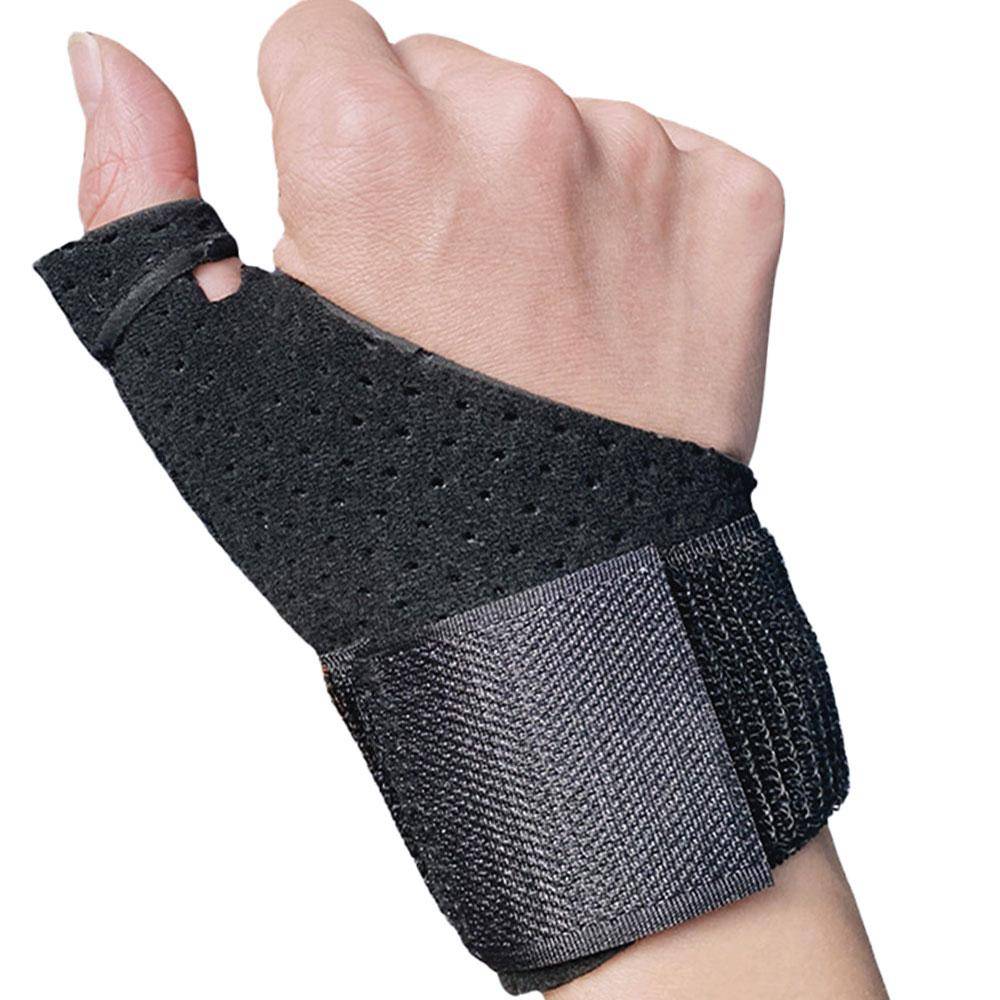Reversible Thumb Wrist Stabilizer Splint For Arthritis Tendonitis Carpal Tunnel Support Lightweight Breathable svart