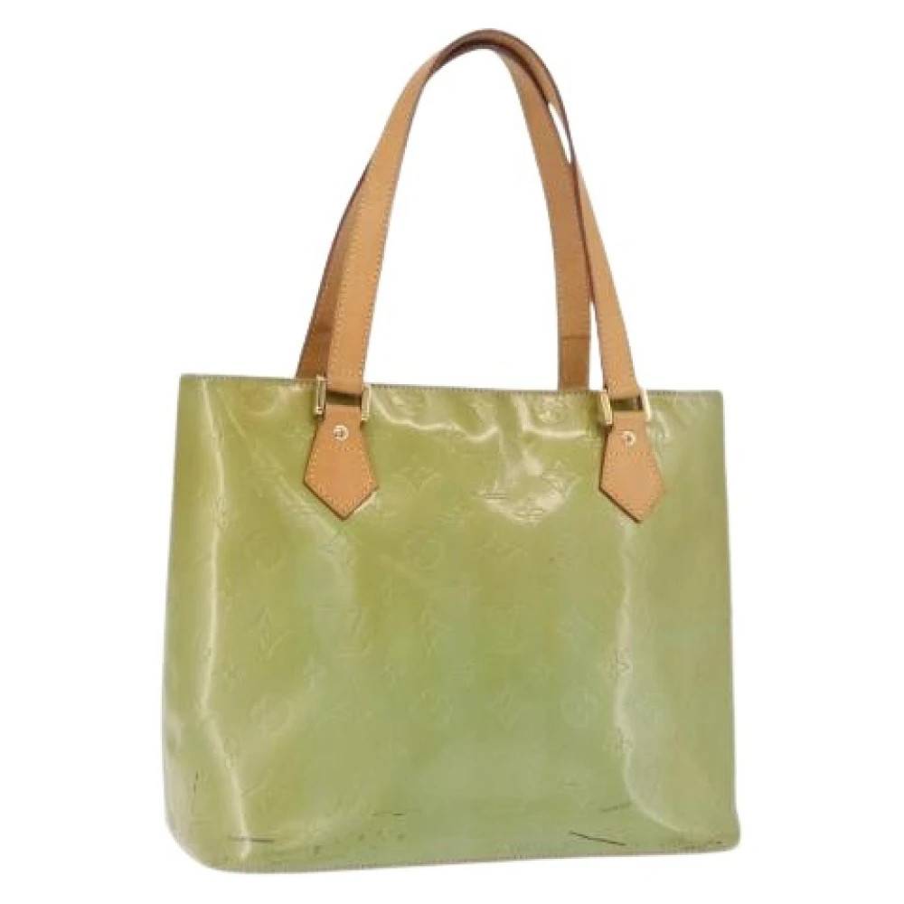 Louis Vuitton Vintage Pre-owned Patentlæder Tote Taske - Vintage - Dame - Grøn - ONE SIZE - Læder