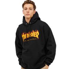 Thrasher Flame Hoodie Black ( Storlekar : L)