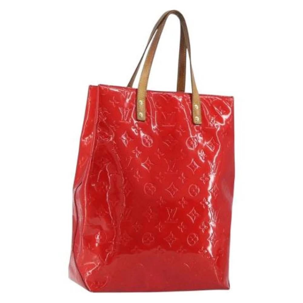 Louis Vuitton Vintage Pre-owned Vintage Patent Leather Hand Bag - Vintage - Dame - Rød - ONE SIZE - Uld