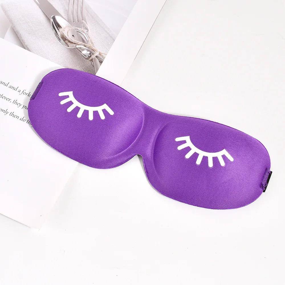 3D Sleep Mask Natural Sleeping Eye Mask Eyeshade Cover Shade Eye Patch Women Men Soft Portable Blindfold Travel Eyepatch violett