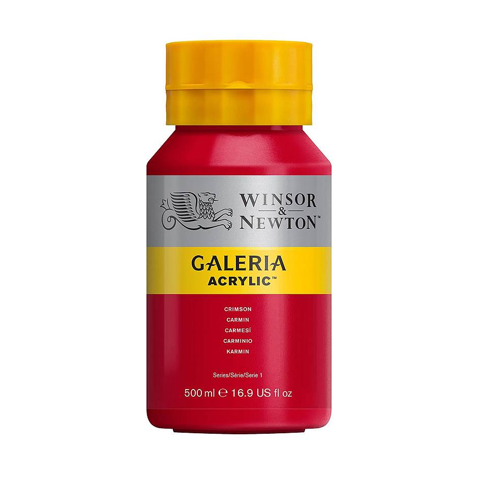 Winsor & Newton Galeria Akrylfärg 500ml (Färg: 337 Lamp Black, Opaque)
