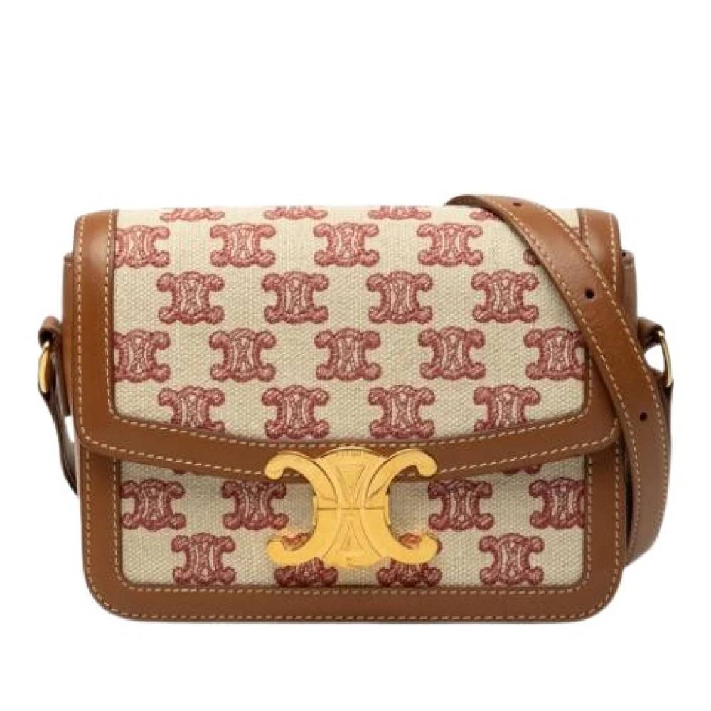 Celine Vintage - Pre-owned Canvas Crossbody Bag Vintage - Dam - ONE Size - Läder