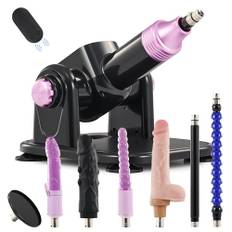 SENSUA Automatisk fram och tillbaka sexmaskin tyst drift med 4 dildos för kvinnor män par, 180 ° justerbar sexmaskin för anal och vaginal onani