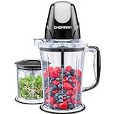 Chefman Cyclone Power Blender, Blend, Crush, Chop, tvådjurat blad, svart