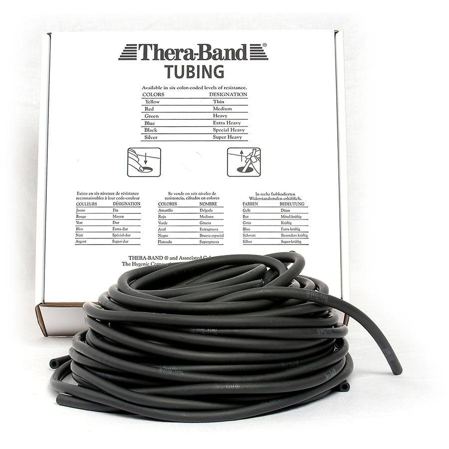 Theraband | Sort træningstube | 30.5 meter | Hård.