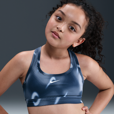 Nike Pro Swoosh-sports-bh til større børn (piger) - blå - L