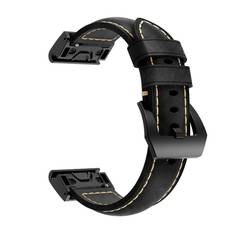 Läderarmband Garmin Fenix 7S svart