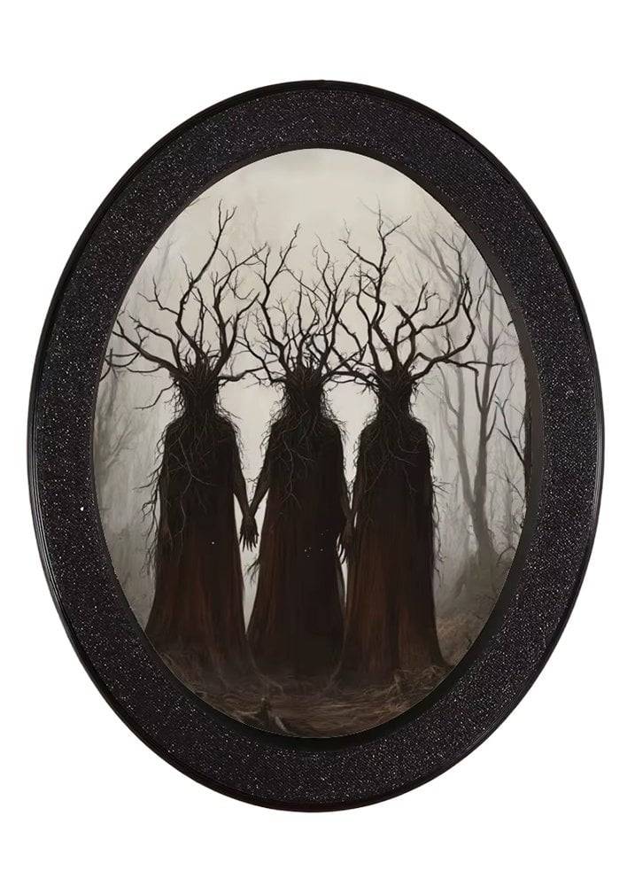 Gothic Homeware Enchanted Forest Oval Wall Art