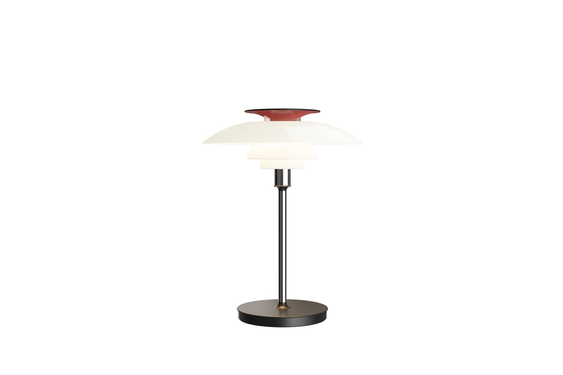 PH 80 Portable Lampe Hvid opal akryl / højglansforkromet.