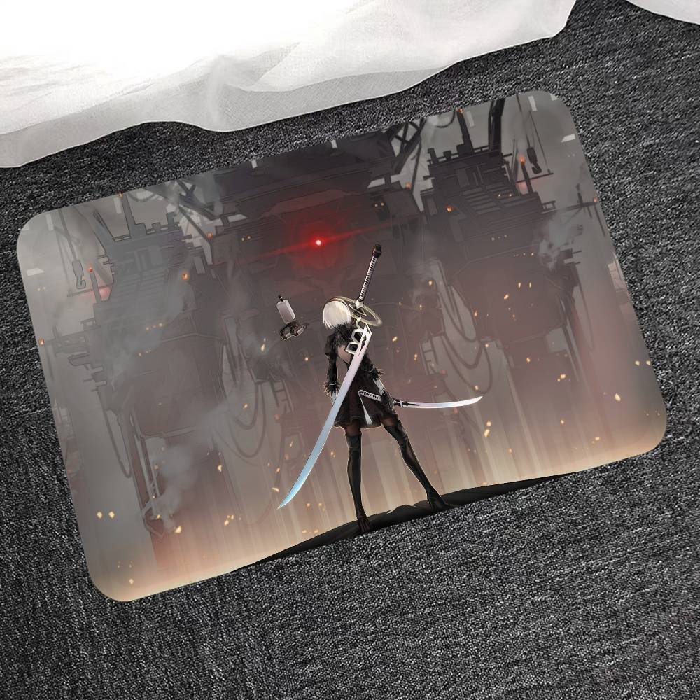 Game NieR Automata Floor Mat Rectangle Anti-slip Home Soft Badmat Front Door Indoor Outdoor Mat Welcome Doormat 40x60 cm