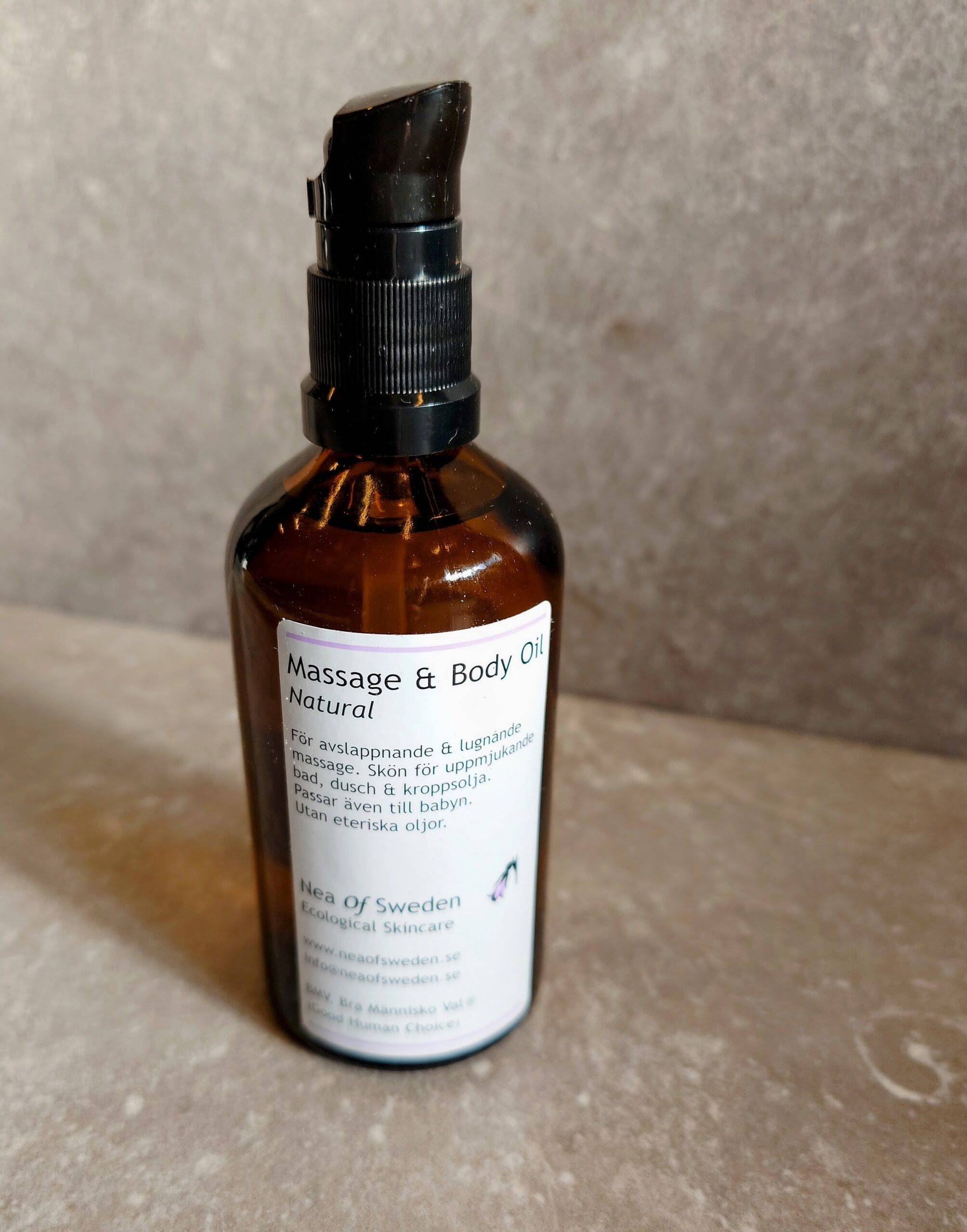 Massage & Kroppsolja - Natural - Vegan från Nea of Sweden