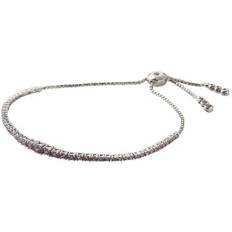 Elegant tennis armbånd i 18 kt hvidguld med 1,88 ct pink safirer