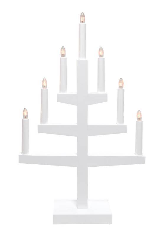 TRAPP Ljusstake 7L 54cm Vit