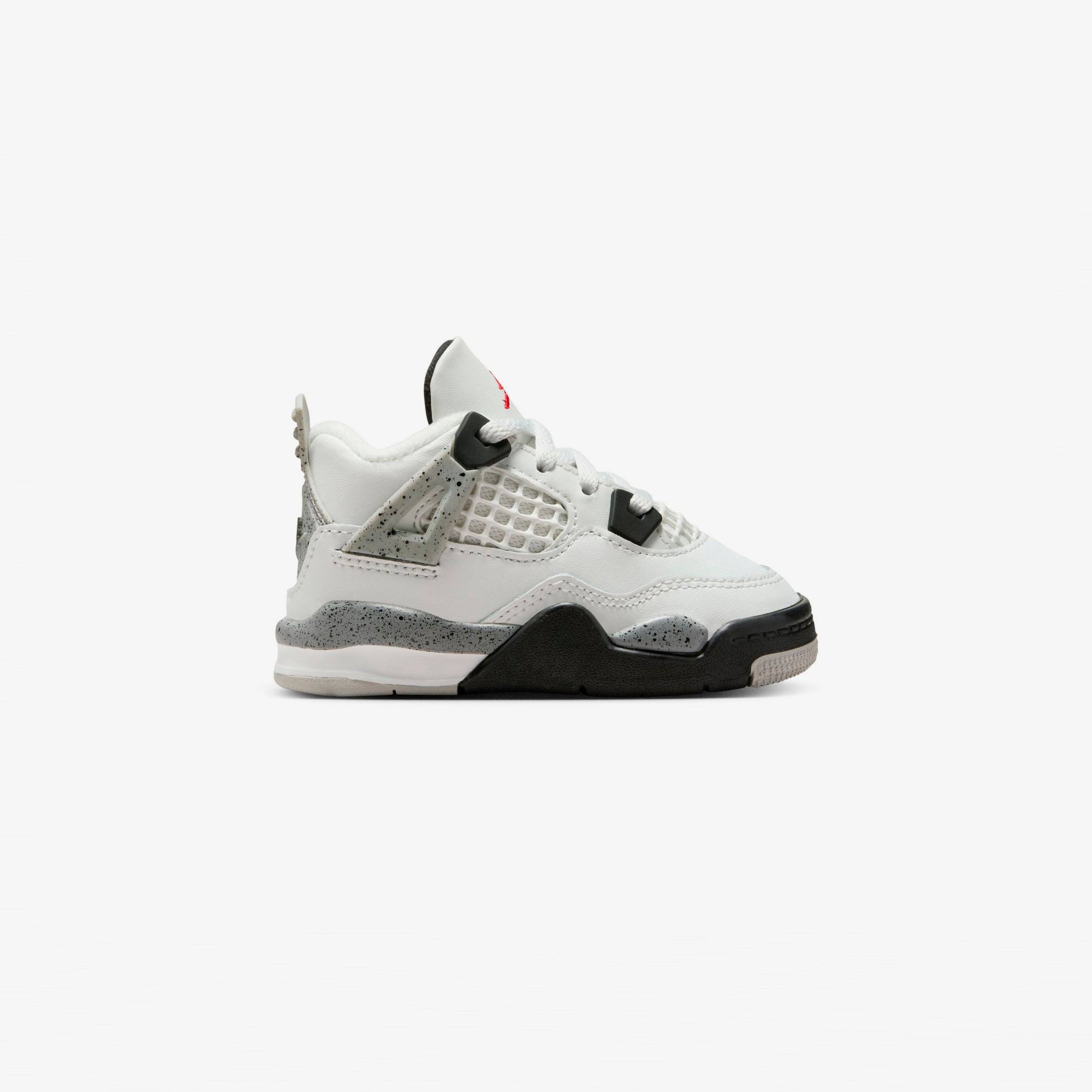 Jordan Air Jordan 4 Retro OG (TD) - SUMMIT WHITE/FIRE RED-CEMENT GREY-BLACK - unisex - 2C