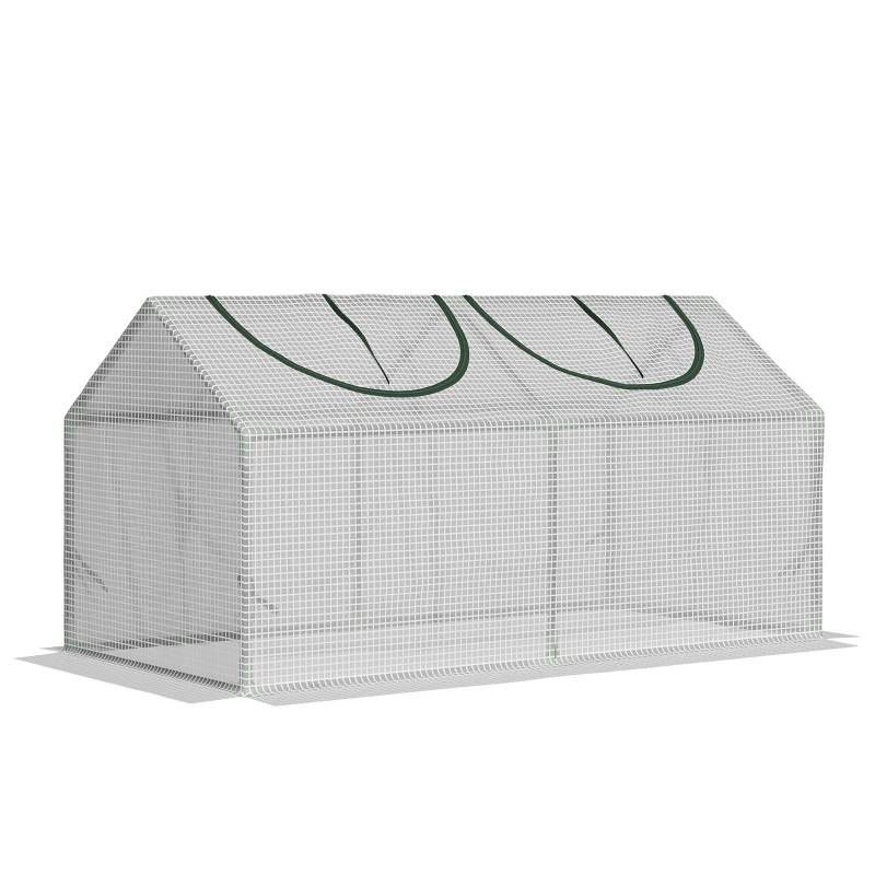 Växthus PE 120x60x60 cm vit