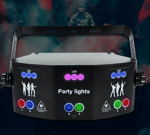 Rave Party - 4-i-1 Laser, Scanner, UV, & Strobe Scene/ Diskoteks belysning - iHero
